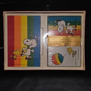 Vintage Hallmark Peanuts‎ Snoopy Woodstock Playing Card Ensemble Sealed